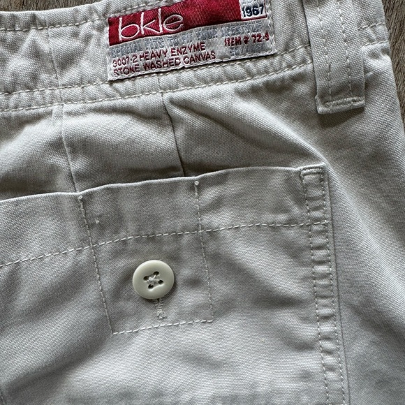 Vintage BKLE Stone Washed Canvas Shorts - Picture 6 of 6